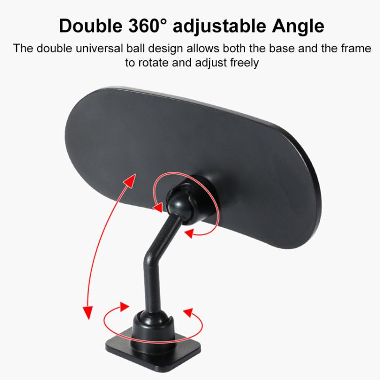 Car Adhesive Type Wide-angle Rearview Auxiliary Mirror(Black) - Convex Mirror & Accessories by buy2fix | Online Shopping UK | buy2fix