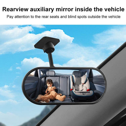 Car Adhesive Type Wide-angle Rearview Auxiliary Mirror(Black) - Convex Mirror & Accessories by buy2fix | Online Shopping UK | buy2fix