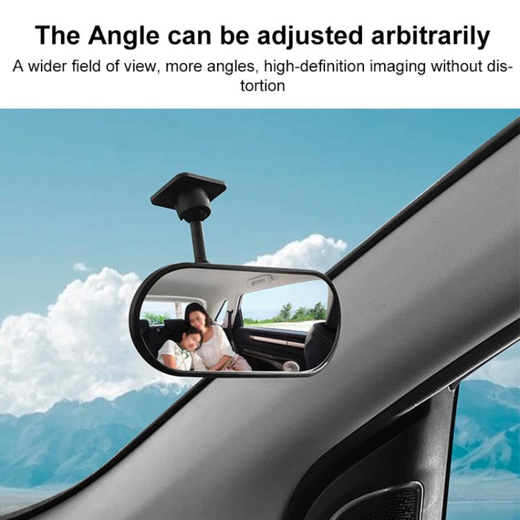 Car Adhesive Type Wide-angle Rearview Auxiliary Mirror(Black) - Convex Mirror & Accessories by buy2fix | Online Shopping UK | buy2fix