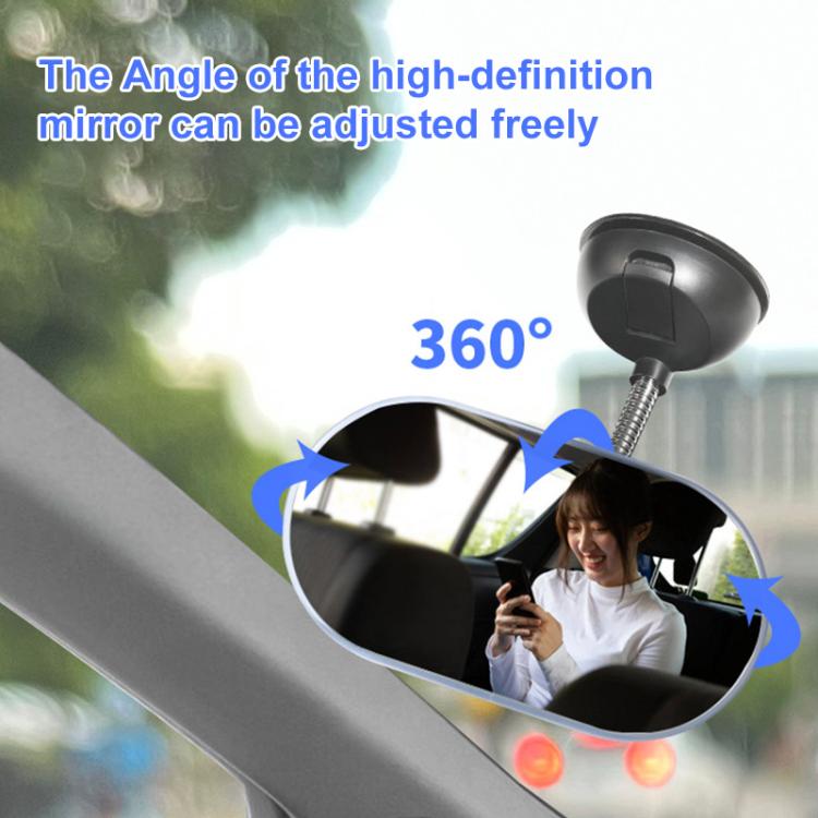 Car Suction Cup Type Wide-angle Rearview Auxiliary Mirror(Black) - Convex Mirror & Accessories by buy2fix | Online Shopping UK | buy2fix