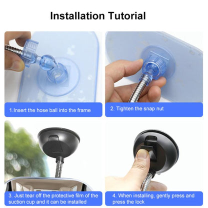 Car Suction Cup Type Wide-angle Rearview Auxiliary Mirror(Black) - Convex Mirror & Accessories by buy2fix | Online Shopping UK | buy2fix