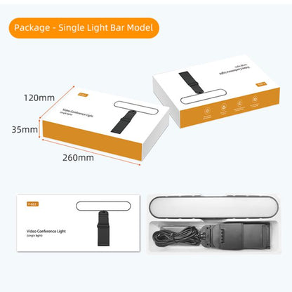 F-663 LED Monitor Screen Fill Light Video Conference Light(Black) - Selfie Light by buy2fix | Online Shopping UK | buy2fix