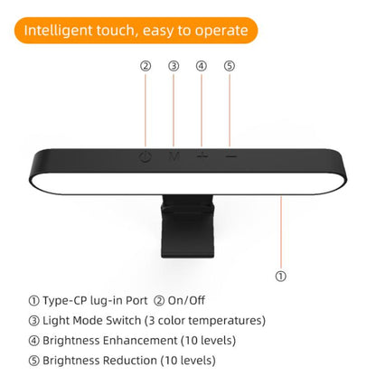 F-663 LED Monitor Screen Fill Light Video Conference Light(Black) - Selfie Light by buy2fix | Online Shopping UK | buy2fix