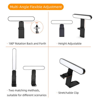 F-663 LED Monitor Screen Fill Light Video Conference Light(Black) - Selfie Light by buy2fix | Online Shopping UK | buy2fix