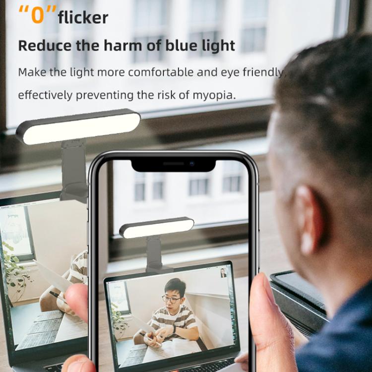 F-663 LED Monitor Screen Fill Light Video Conference Light(Black) - Selfie Light by buy2fix | Online Shopping UK | buy2fix