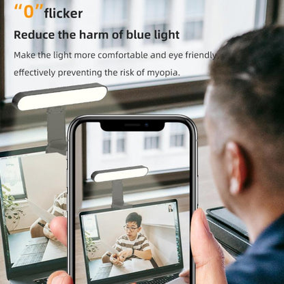 F-663 LED Monitor Screen Fill Light Video Conference Light(Black) - Selfie Light by buy2fix | Online Shopping UK | buy2fix