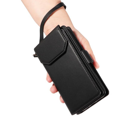For iPhone Air Multi Card Wallet Leather Phone Case with Strap(Black) - iPhone Air Cases by buy2fix | Online Shopping UK | buy2fix