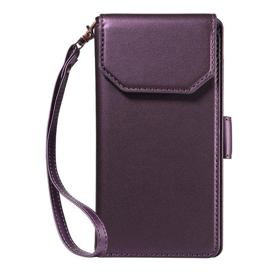 For iPhone Air Multi Card Wallet Leather Phone Case with Strap(Purple) - iPhone Air Cases by buy2fix | Online Shopping UK | buy2fix