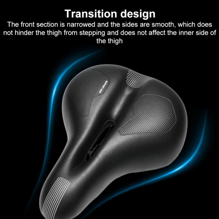 Mountain Bike Shock-absorbing Spring Seat Saddle(Black) - Bicycle Saddle by buy2fix | Online Shopping UK | buy2fix