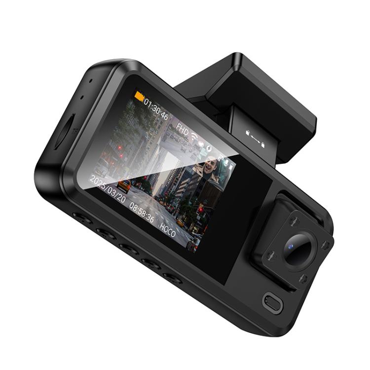 hoco DV15 2 inch Screen Display Three-way Driving Recorder(Black) - Car DVRs by hoco | Online Shopping UK | buy2fix