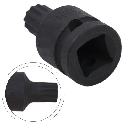 Brake Pad Screw Disassembly Tool Screw Removal Sleeve 14mm Triple Square XZN Socket for Volkswagen / Audi(Black) - Hand Tool Sets by buy2fix | Online Shopping UK | buy2fix