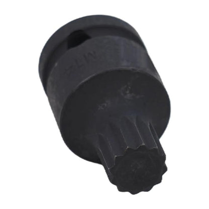 Brake Pad Screw Disassembly Tool Screw Removal Sleeve 14mm Triple Square XZN Socket for Volkswagen / Audi(Black) - Hand Tool Sets by buy2fix | Online Shopping UK | buy2fix