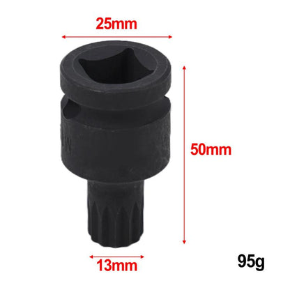 Brake Pad Screw Disassembly Tool Screw Removal Sleeve 14mm Triple Square XZN Socket for Volkswagen / Audi(Black) - Hand Tool Sets by buy2fix | Online Shopping UK | buy2fix