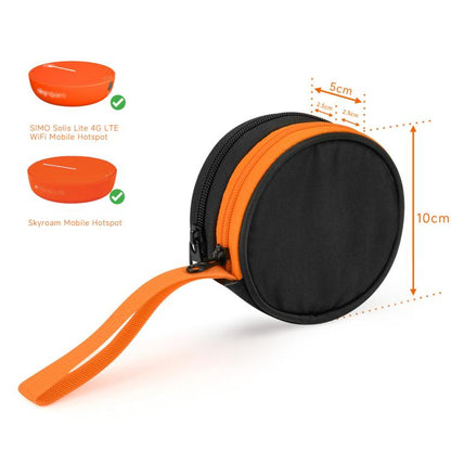 For Solis Lite Mobile WiFi Router Portable Storage Bag Nylon Accessory Bag(Orange Black) - Wireless Routers by buy2fix | Online Shopping UK | buy2fix