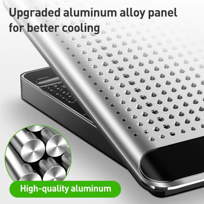 NUOXI Q5A 6-Speed Adjustable 6-Core Large Fan Cooling Pad(Silver) - Cooling Pads by NUOXI | Online Shopping UK | buy2fix