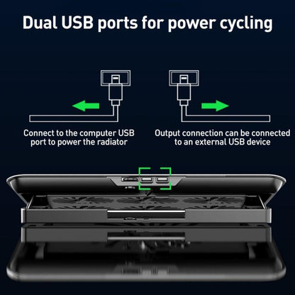 NUOXI Q5A 6-Speed Adjustable 6-Core Large Fan Cooling Pad(Silver) - Cooling Pads by NUOXI | Online Shopping UK | buy2fix