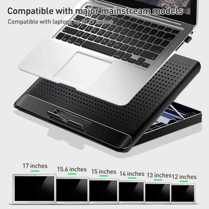 NUOXI Q5A 6-Speed Adjustable 6-Core Large Fan Cooling Pad(Silver) - Cooling Pads by NUOXI | Online Shopping UK | buy2fix