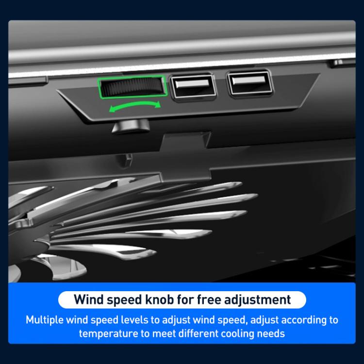 NUOXI Q5A 6-Speed Adjustable 6-Core Large Fan Cooling Pad(Black) - Cooling Pads by NUOXI | Online Shopping UK | buy2fix