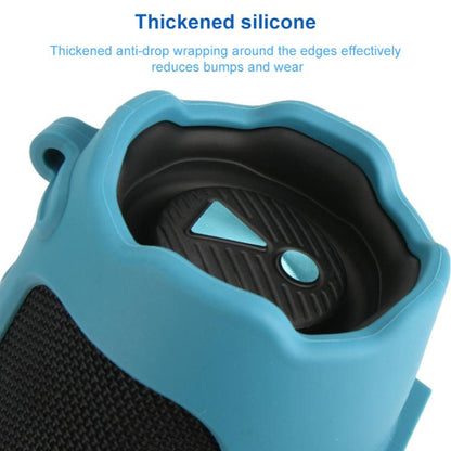 For JBL Charge 6 Silicone Protective Cover Portable Crossbody Speaker Soft Shell Bag(Blue) - Protective Case by buy2fix | Online Shopping UK | buy2fix