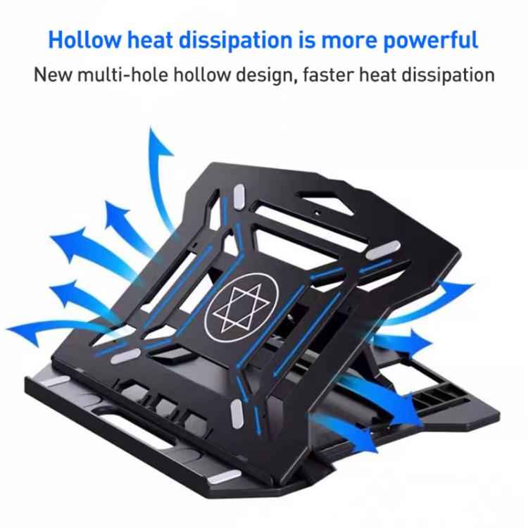 NUOXI N2 8-level Adjustable Laptop Holder, without Turntable(Black) - Laptop Stand by NUOXI | Online Shopping UK | buy2fix