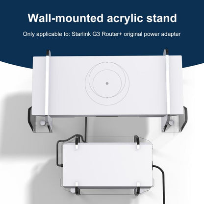 For Starlink Gen 3 Router Acrylic Separable Wall-mounted Bracket(Transparent) - Wireless Routers by buy2fix | Online Shopping UK | buy2fix