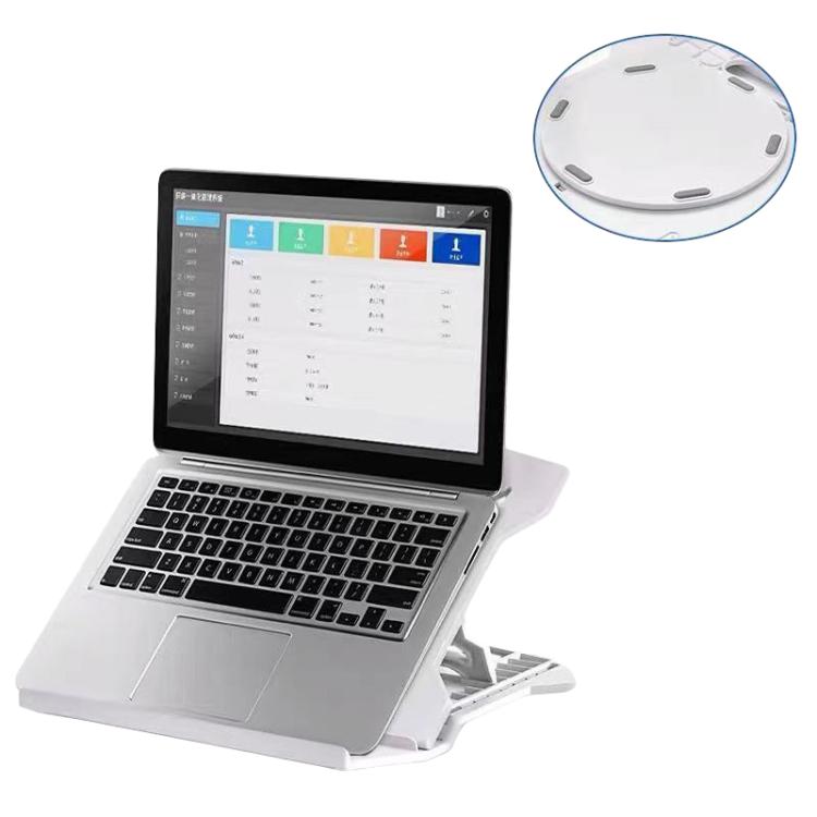 NUOXI N2 8-level Adjustable Laptop Holder, with Turntable(White) - Laptop Stand by NUOXI | Online Shopping UK | buy2fix