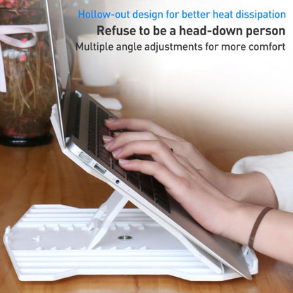 NUOXI N2 8-level Adjustable Laptop Holder, with Turntable(White) - Laptop Stand by NUOXI | Online Shopping UK | buy2fix