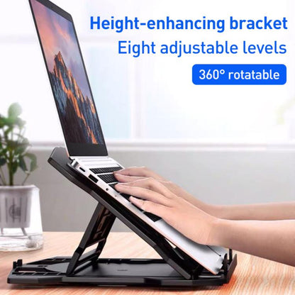 NUOXI N2 8-level Adjustable Laptop Holder, with Turntable(White) - Laptop Stand by NUOXI | Online Shopping UK | buy2fix