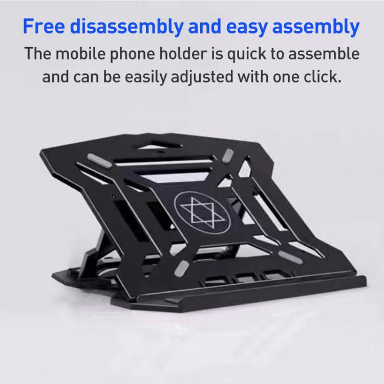 NUOXI N2 8-level Adjustable Laptop Holder, with Turntable(Black) - Laptop Stand by NUOXI | Online Shopping UK | buy2fix