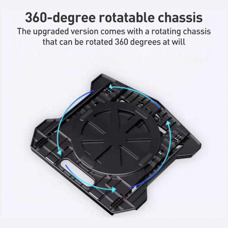 NUOXI N2 8-level Adjustable Laptop Holder, with Turntable(Black) - Laptop Stand by NUOXI | Online Shopping UK | buy2fix