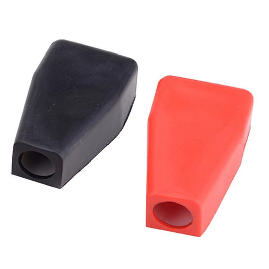 2pcs/Pack Car Battery Wire Terminal Protection Cover Battery Positive Negative Top Post Cap(Black Red) - Booster Cable & Clip by buy2fix | Online Shopping UK | buy2fix