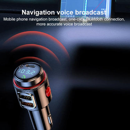 T23 Car FM Transmitter Bluetooth Player Fast Charging(Black) - Bluetooth Car Kits by buy2fix | Online Shopping UK | buy2fix