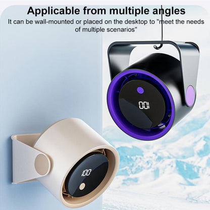 FS-22 Digital Display 100-speed Desktop Air Circulation Electric Fan(Beige) - Electric Fans by buy2fix | Online Shopping UK | buy2fix