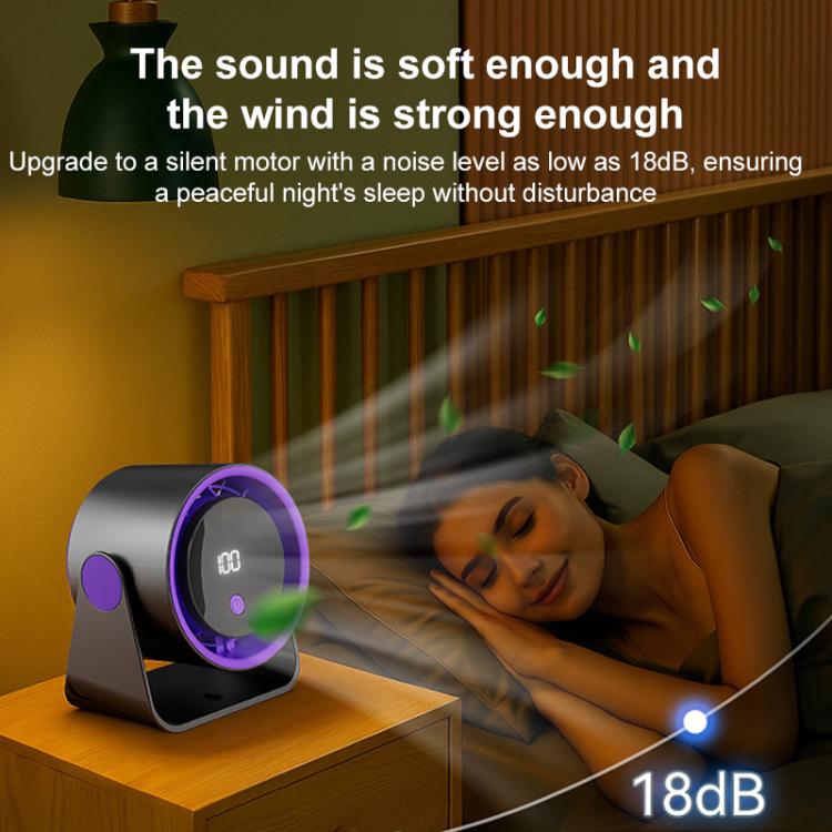 FS-22 Digital Display 100-speed Desktop Air Circulation Electric Fan(Beige) - Electric Fans by buy2fix | Online Shopping UK | buy2fix