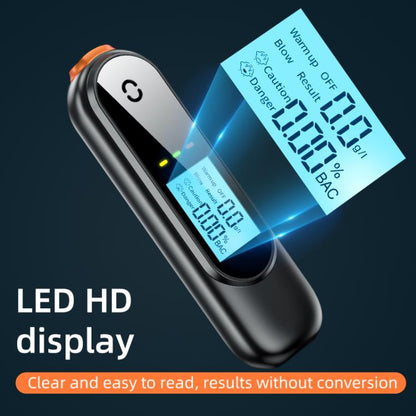 AM02 Smart Digital Display High Sensitivity Alcohol Tester(Black Orange) - Breath Alcohol Tester by buy2fix | Online Shopping UK | buy2fix