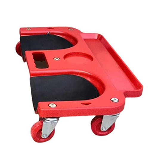 Portable Universal Wheel Sliding Kneel Pad Car Repair Home Improvement Tool with 5 Swivel Castors(Red)