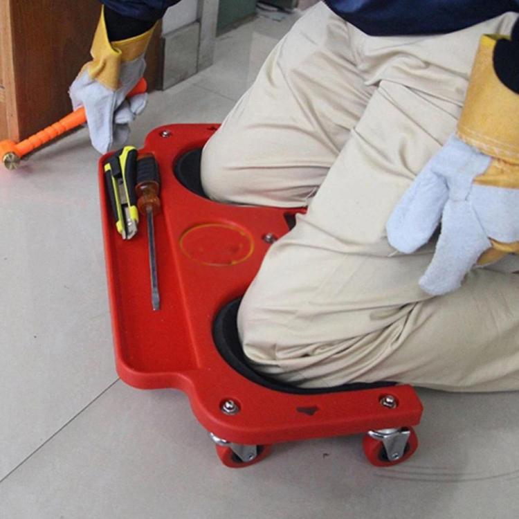 Portable Universal Wheel Sliding Kneel Pad Car Repair Home Improvement Tool with 5 Swivel Castors(Red) - Other Tools by buy2fix | Online Shopping UK | buy2fix
