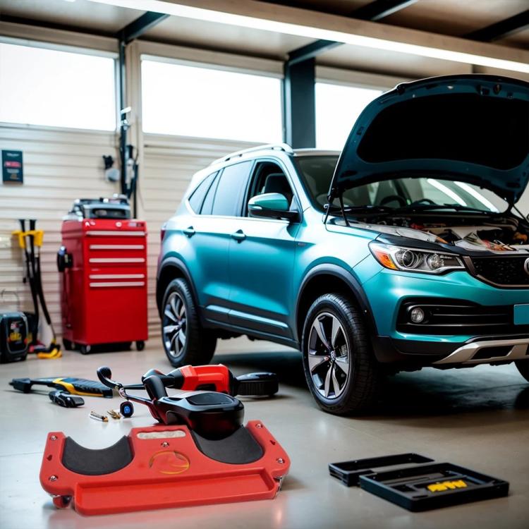 Portable Universal Wheel Sliding Kneel Pad Car Repair Home Improvement Tool with 5 Swivel Castors(Red) - Other Tools by buy2fix | Online Shopping UK | buy2fix