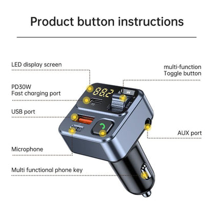 S2 Car Wireless MP3 Player Car Charger(Blue Black) - Bluetooth Car Kits by buy2fix | Online Shopping UK | buy2fix