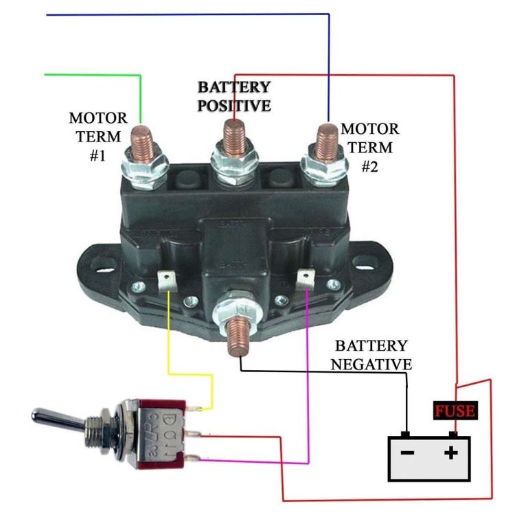 Car Relay Winch Motor Reversing Solenoid Switch DC Six-terminal Relay 2141211A61(Black) - Relays by buy2fix | Online Shopping UK | buy2fix