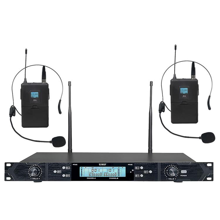 U-620 Professional 1 to 2 Waistpack Wireless Headset Microphone System(Black) - Microphone by buy2fix | Online Shopping UK | buy2fix