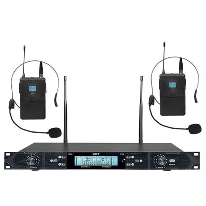 U-620 Professional 1 to 2 Waistpack Wireless Headset Microphone System(Black) - Microphone by buy2fix | Online Shopping UK | buy2fix