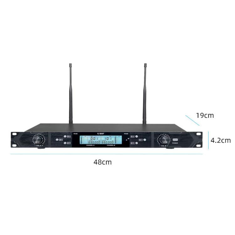 U-620 Professional 1 to 2 Waistpack Wireless Headset Microphone System(Black) - Microphone by buy2fix | Online Shopping UK | buy2fix