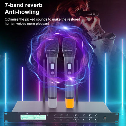 AI-101 Professional Home Karaoke 7-band Reverberation Wireless Microphone(Black) - Microphone by buy2fix | Online Shopping UK | buy2fix