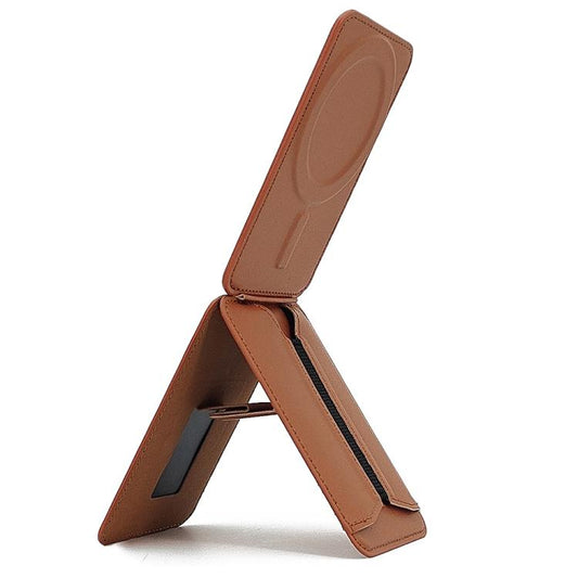 MagSafe Live Broadcast Phone Bracket Card Holder with Elastic Band(Brown) - Stand by buy2fix | Online Shopping UK | buy2fix