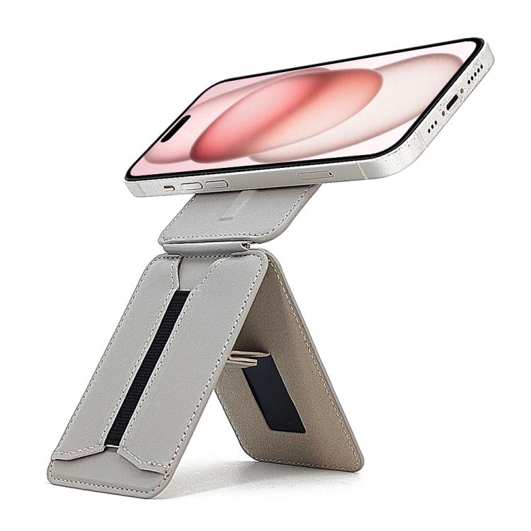 MagSafe Live Broadcast Phone Bracket Card Holder with Elastic Band(Grey) - Stand by buy2fix | Online Shopping UK | buy2fix