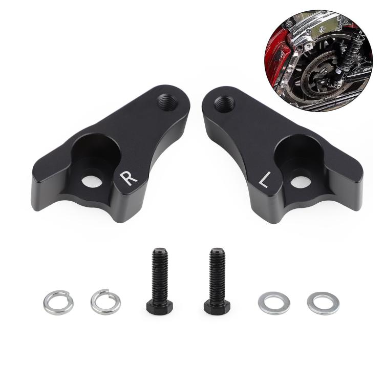 Motorcycle 2 inch Rear Slam Shock Lowering Blocks Kits for Harley 2002-2022(Black) - Engines & Engine Parts by buy2fix | Online Shopping UK | buy2fix