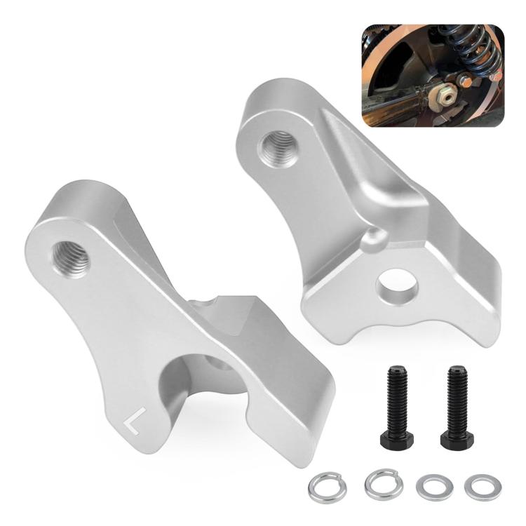 Motorcycle 2 inch Rear Slam Shock Lowering Blocks Kits for Harley 2002-2022(Silver) - Engines & Engine Parts by buy2fix | Online Shopping UK | buy2fix