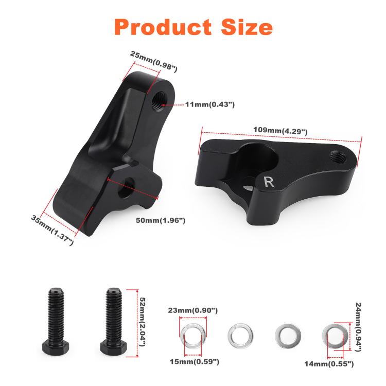 Motorcycle 2 inch Rear Slam Shock Lowering Blocks Kits for Harley 2002-2022(Black) - Engines & Engine Parts by buy2fix | Online Shopping UK | buy2fix