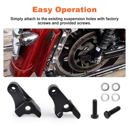 Motorcycle 2 inch Rear Slam Shock Lowering Blocks Kits for Harley 2002-2022(Black) - Engines & Engine Parts by buy2fix | Online Shopping UK | buy2fix